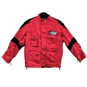 Thor Youth Large Red Motocross Jacket Unisex
